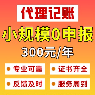 全国代理记账报税企业公司小规模零申报会计做账内账外包财税托管