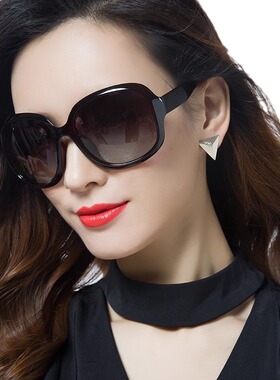 新款复古猫眼大框墨镜女高级感素颜神器方圆脸凹造型偏光太阳眼镜
