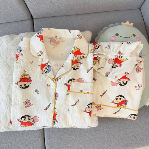 甜美可爱风云朵棉格子凯蒂睡衣女夏季短袖短裤可外穿家居服套装
