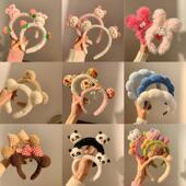 洗脸发箍女可爱2025年新款 卡通头饰洗脸敷面膜束发带防滑毛绒头箍