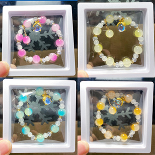 小红色同款萤火虫琉璃手链拿货礼盒装串珠手串学生儿童饰品女