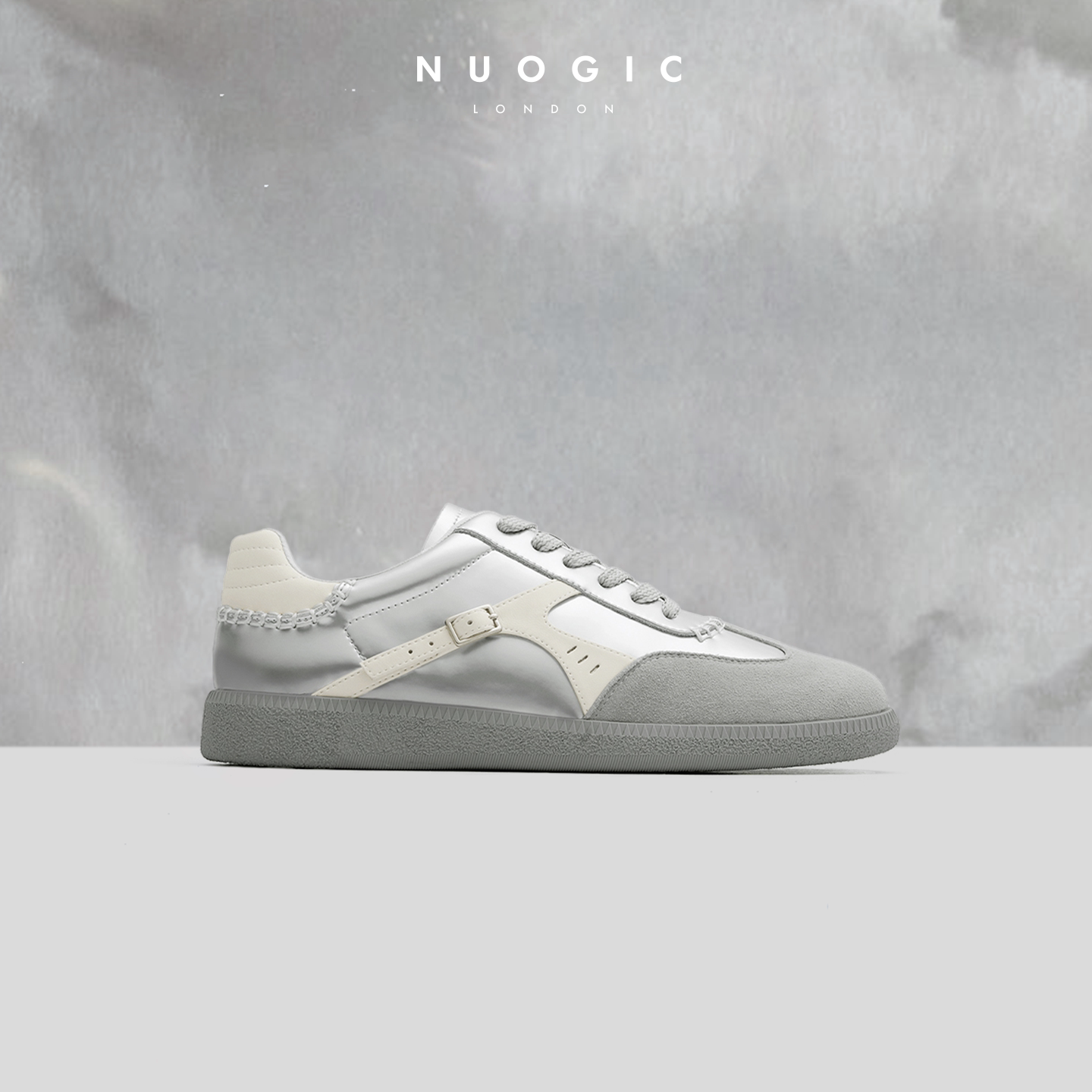 NUOGIC平底百搭系带圆头德训鞋图片