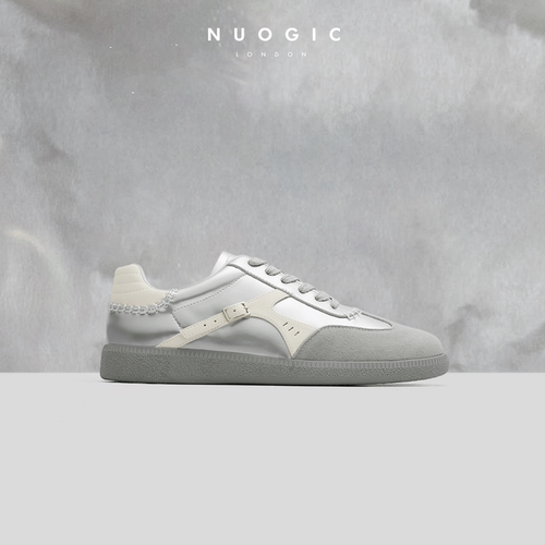 NUOGIC平底百搭系带圆头德训鞋