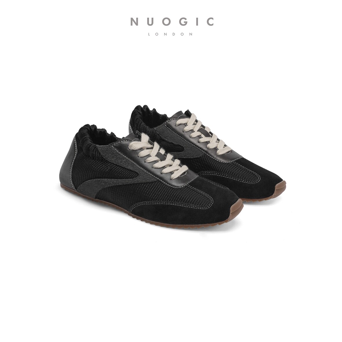 NUOGIC诺逻辑-波音系列 设计感女士复古薄底平底休闲运动鞋德训鞋