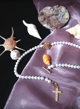 拉斐尔/天国王朝 水晶奇谭原创天然淡水极光精品圆珍珠项链