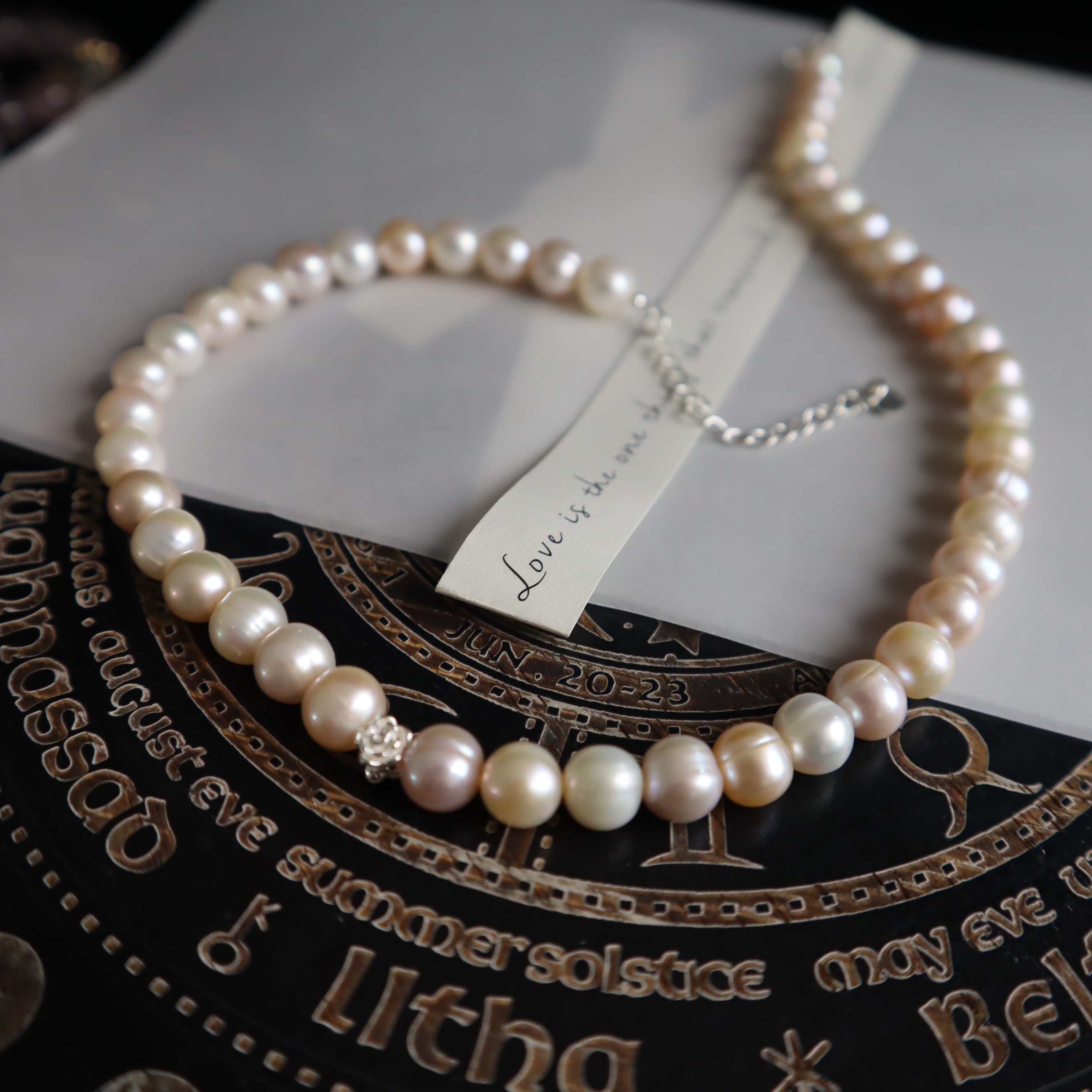 仲夏夜之梦/银河帝国 水晶奇谭原创天然淡水彩色圆珍珠项链