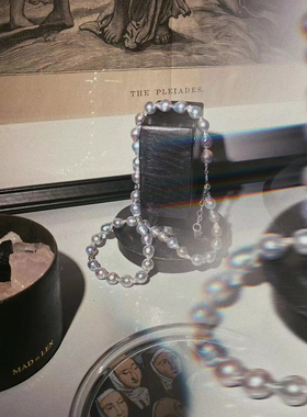 银河之翼/银河帝国 水晶奇谭原创天然巴洛克真多麻海水珍珠项链