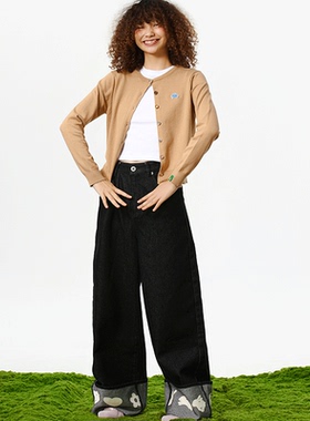 Melting Sadness MTSS下摆印花牛仔长裤 2025年秋