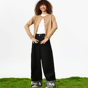 Melting Sadness MTSS下摆印花牛仔长裤 2025年秋