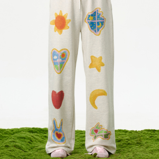 Melting Sadness MTSS手绘数码印花长卫裤 2025年秋