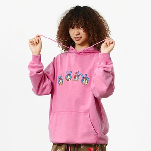 Melting SadnessMTSS刺绣Karoro表情包洗水套头连帽卫衣2025年秋