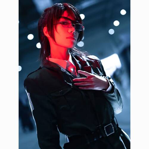 进击的巨人cosplay马莱军官第三季调查兵团服长款军绿色大衣艾伦