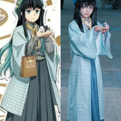 漫衣尚 鬼灭之刃时透无一郎甘露寺蜜璃和服cos服全套动漫cosplay