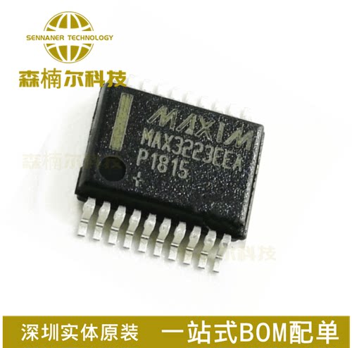 MAX3223EEAP+T 全新原装 MAX3223EEAP SSOP20 收发器RS-232接口IC