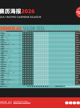 F1赛车2026赛历海报套装#Racing Fantasy原创设计