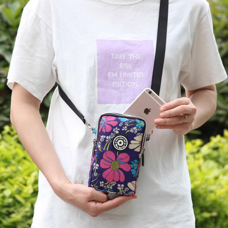 手机包斜挎包布艺女士肩包涤纶