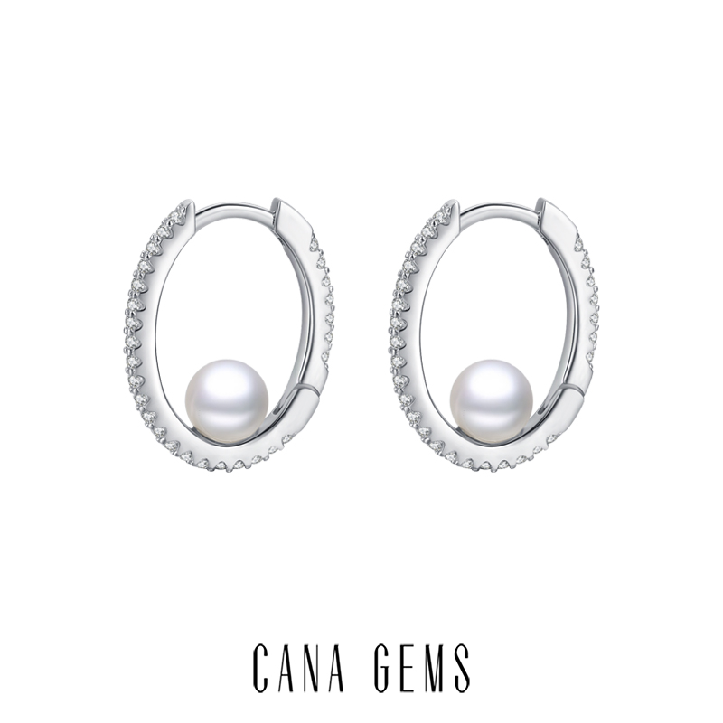 CANAGEMS耳圈铜镀真白金
