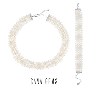 GEMS 法式 PD0237 4mm编织珍珠手链choker套组 轻奢高级感 CANA