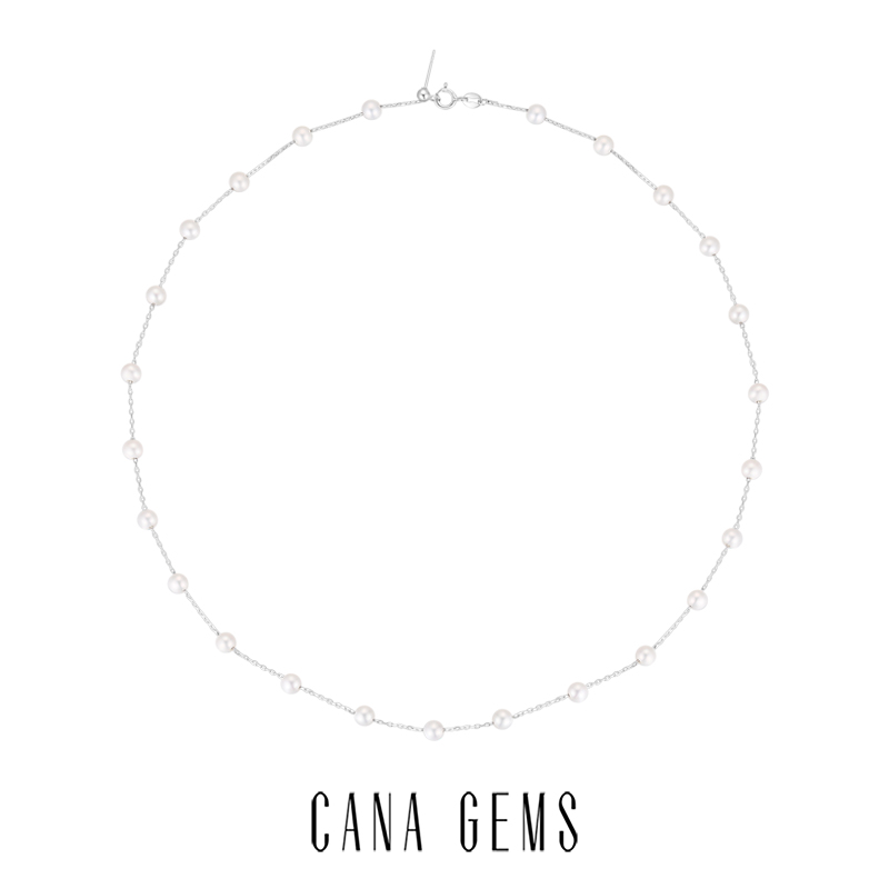 CANAGEMSS925银小珍珠项链