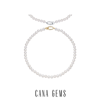 铜镀金淡水珍珠近圆新款