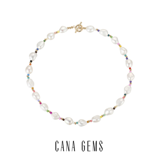 七彩巴洛克珍珠项链 PD0283 巴胺轻奢高级感珍珠项链 GEMS CANA