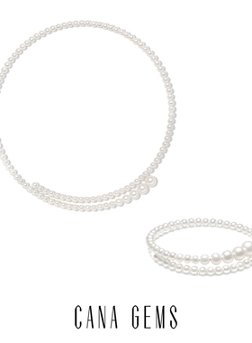CANAGEMS淡水珍珠弹力项圈