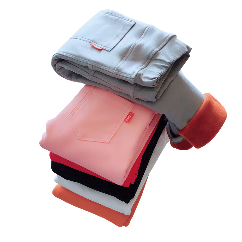 女童打底裤加绒2025新款儿童冬装加厚保暖裤子男童宝宝秋冬小脚裤