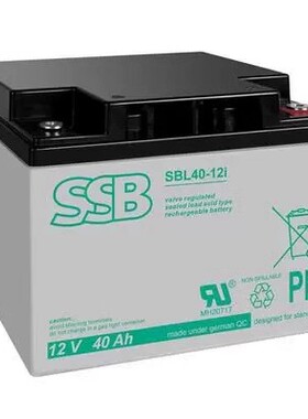 SSB蓄电池SBL40-12i 精密仪器 消防主柜 医疗器械12V40AH UPS电源