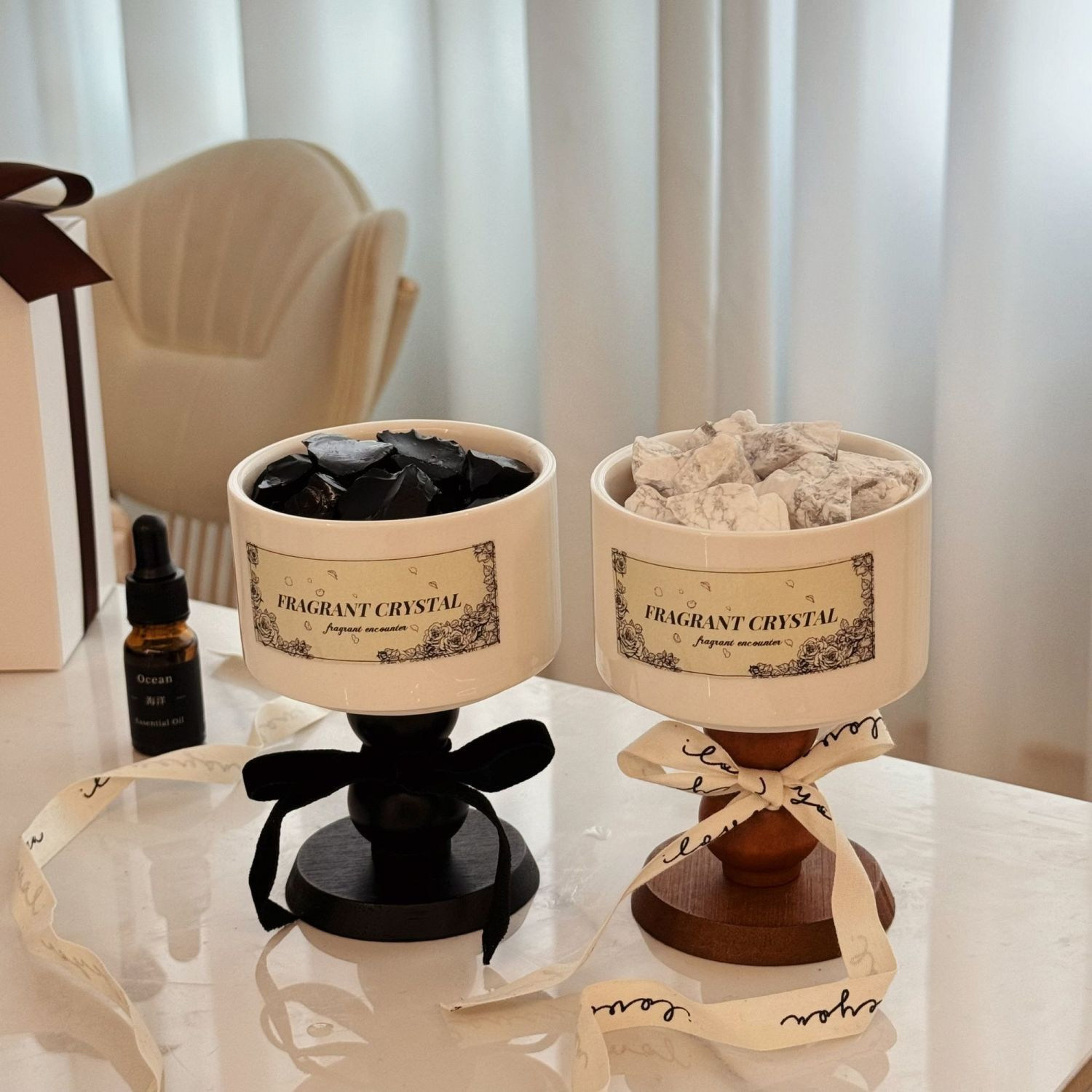 无火香薰扩香石精油家用室内持久晶石香氛摆件高级感生日伴手礼物,家居饰品,香薰礼盒,淘宝优惠券,粉丝福利购,淘宝优惠卷