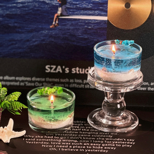 济州岛海洋秘境香薰蜡烛小众高级氛围感送闺蜜女生礼物家居摆件