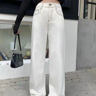 香港花牌芭莎BASHA春夏欧货爆料v字口袋窄版阔腿西施中直筒牛仔裤