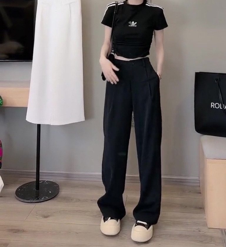春夏休闲裤宽松垂感清凉现货亲肤
