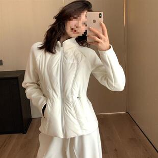 hers2025冬季新款气质简约百搭立领拉链修身收短款腰羽绒服外套女
