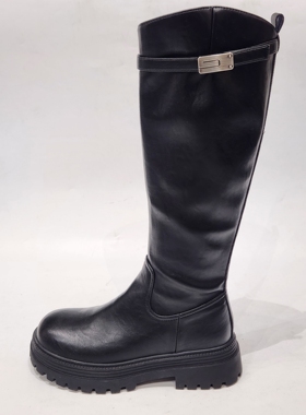 33069特价清版圆头粗跟时装靴女靴子长靴马丁靴工装靴机车靴