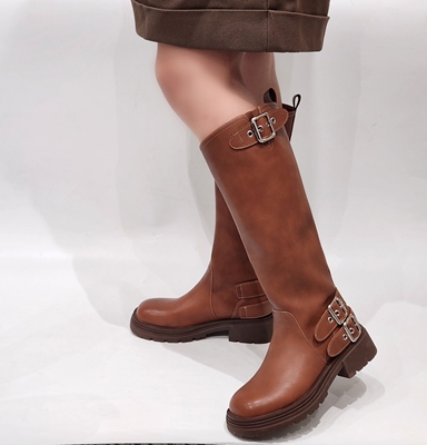 37030清版高筒靴西部牛仔靴加绒马丁靴方跟秒杀