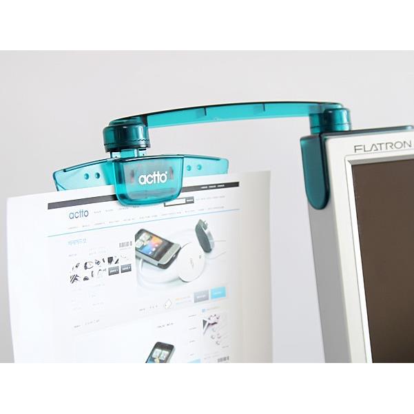 电脑萤幕侧边文件夹显示器侧边夹具打字文稿件夹板支架可旋转