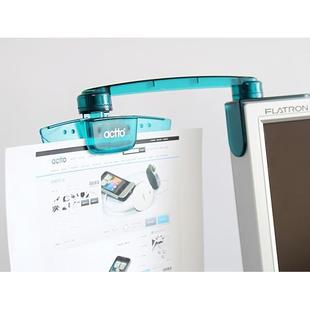 电脑萤幕侧边文件夹显示器侧边夹具打字文稿件夹板支架可旋转