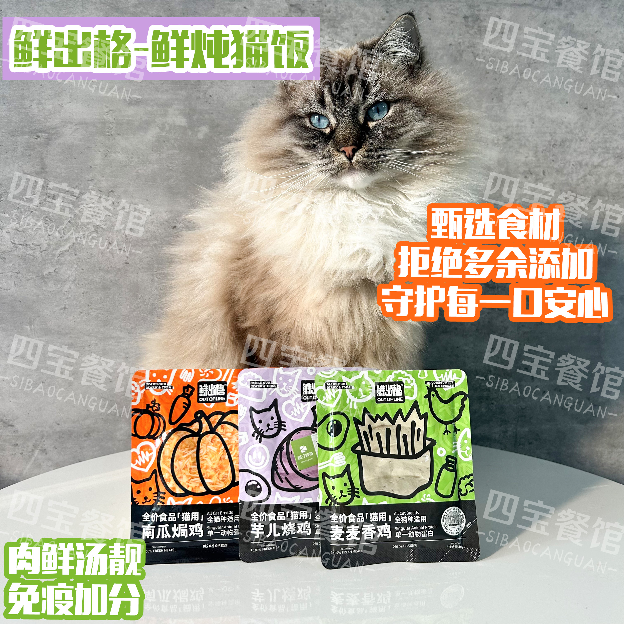 鲜出格低敏高蛋白猫粮