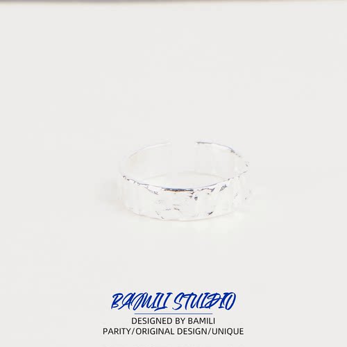 BAMILI树纹开口戒指男女款冷淡风