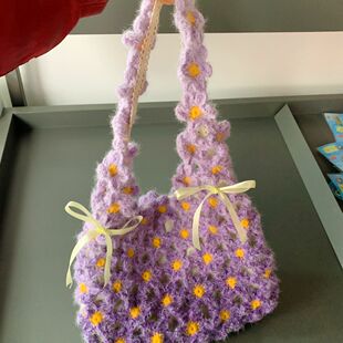 繁花包包成品纯手缝钩织繁花包包 里带内衬 可送家人礼物高颜值精
