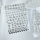 几何不规则波浪线条美甲贴纸 ins极简镂空圆圈银色指甲贴 无性别