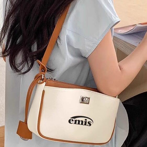 emis凯旋门腋下包文艺百搭小方包