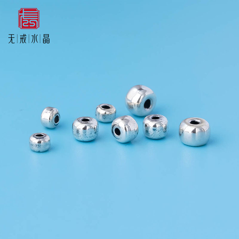 『无戒』S925纯银老型珠桶珠文玩老型隔珠文玩星月百香籽椰蒂配珠