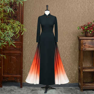渐变奥黛-（隆佳秀走秀旗袍111741）
