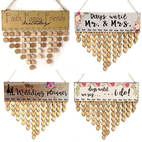 工艺品挂饰Wood family and friends calendar木头日历