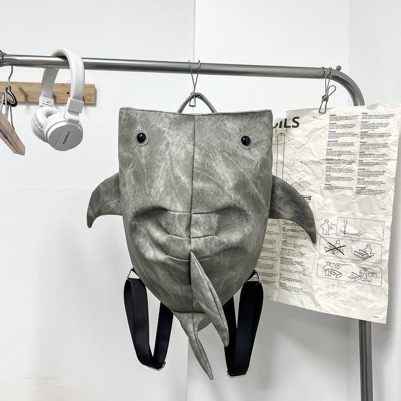 小众设计感背包男士个性时尚鲨鱼包大容量双肩包初高中大学生书包,箱包皮具/热销女包/男包,双肩背包,淘宝优惠券,粉丝福利购,淘宝优惠卷