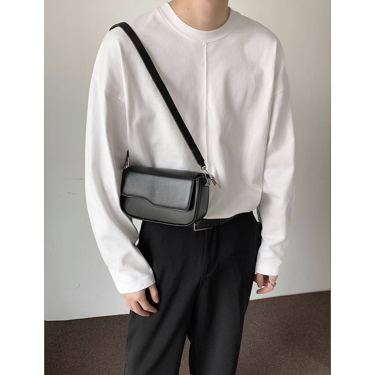 ins高级设计感男单肩小方包潮流翻盖盒子包韩版小众斜挎包手机包,箱包皮具/热销女包/男包,男士包袋,淘宝优惠券,粉丝福利购,淘宝优惠卷