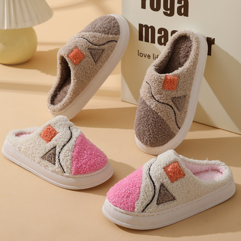 棉拖鞋女士冬季室内居家居保暖毛毛拖鞋男款家用男士冬天