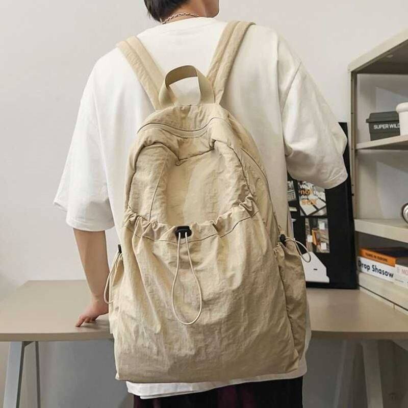 双肩包男轻便时尚户外旅行登山包女小众高颜值超轻夏季尼龙背包潮