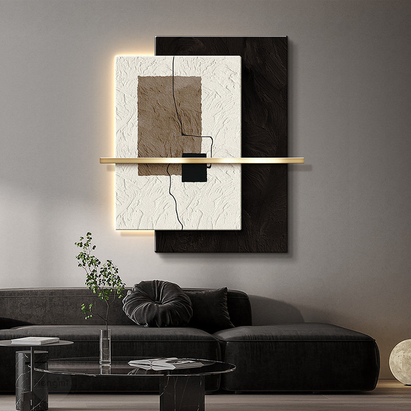 高级感黑白客厅装饰画高档抽象艺术沙发背景墙挂画肌理画玄关壁画,家居饰品,现代装饰画,淘宝优惠券,粉丝福利购,淘宝优惠卷